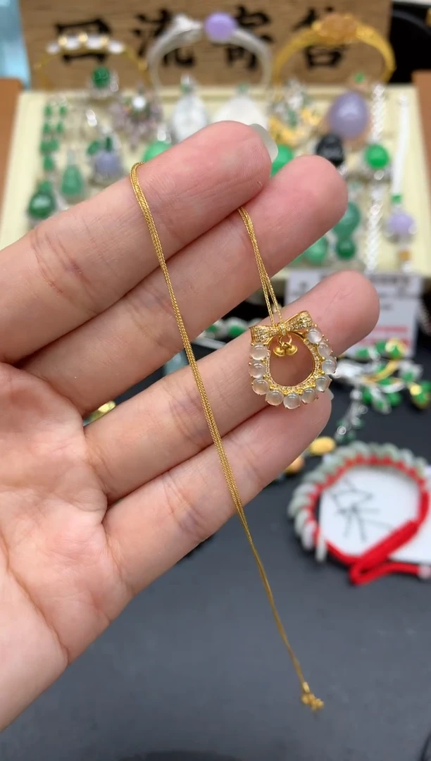 【闪购商品】翡翠颈饰18K金镶嵌352-中国好珍宝