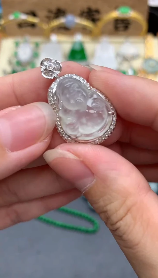 【闪购商品】翡翠颈饰18K金镶嵌258-多人