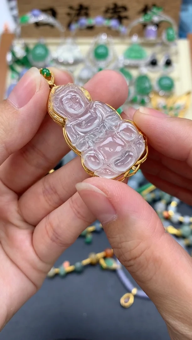 【闪购商品】翡翠颈饰18K金镶嵌333-中国好珍宝