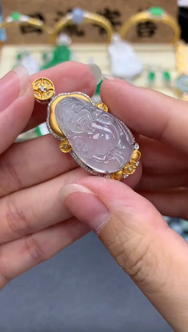 【闪购商品】翡翠颈饰18K金镶嵌541-多人