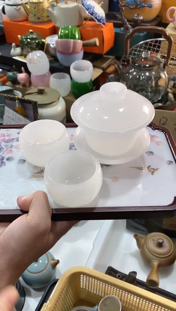 【闪购商品】1琉璃盖碗送两杯