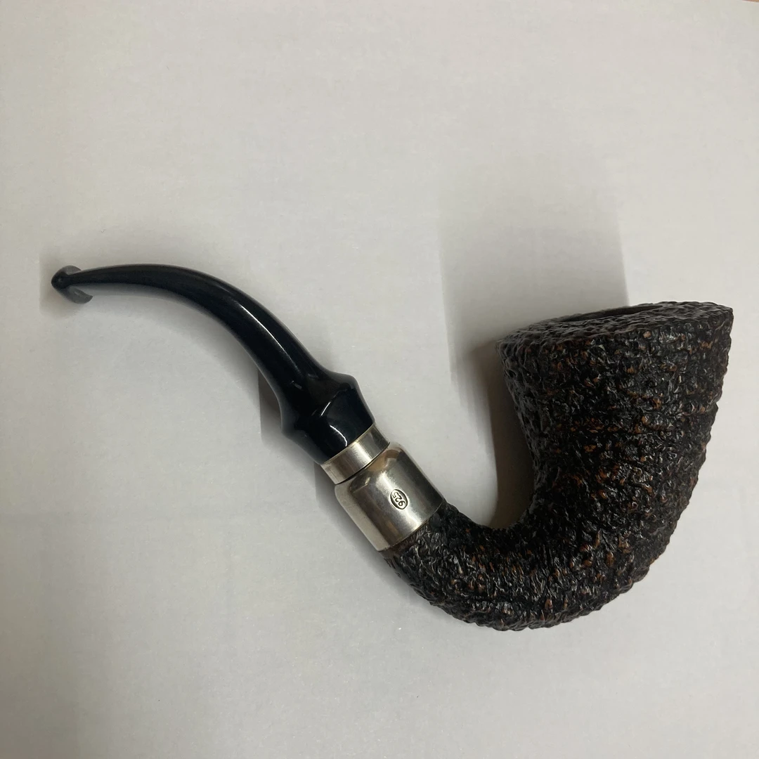 意大利 芭比 双银圈海岩雕刻 老烟斗