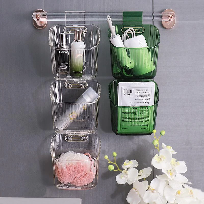 轻奢收纳筐葱姜蒜小挂篮多层厨房置物架卫生间浴室壁挂式收纳神器