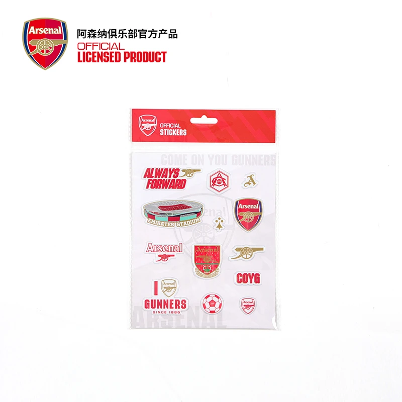 arsenal阿森纳官方正品不干胶彩色泡泡贴纸