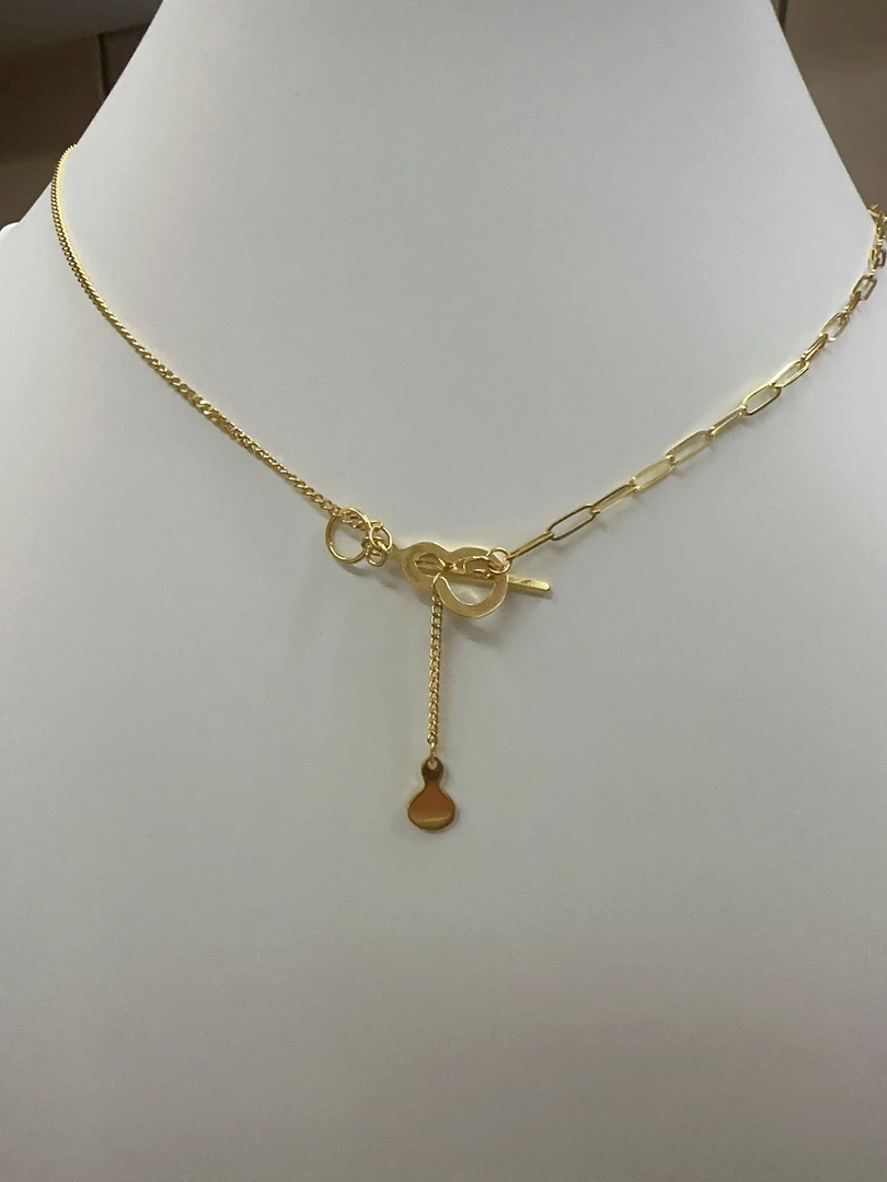 足金999卡链葫芦套链锁骨链