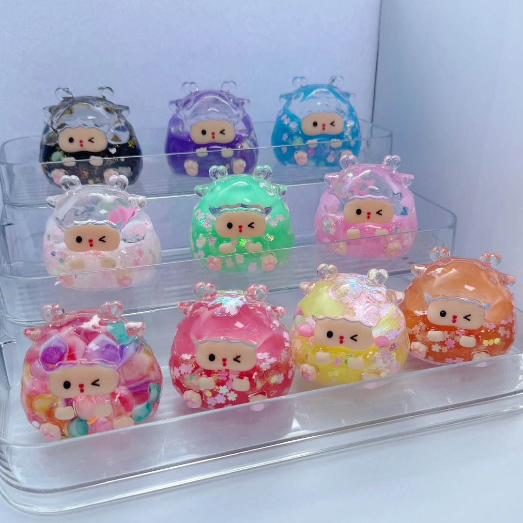 【奶豆玛卡龙嘟嘟】直播间代拆玛卡龙嘟嘟夜光创意DIY摆件流沙款