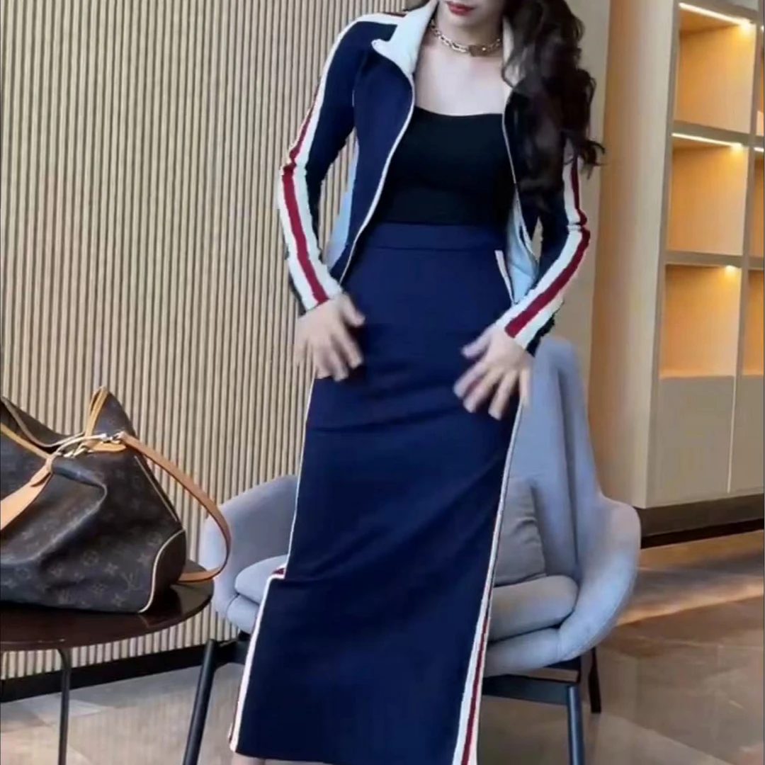 2025春季新款时尚休闲百搭外套+裙子两件套女J44S43