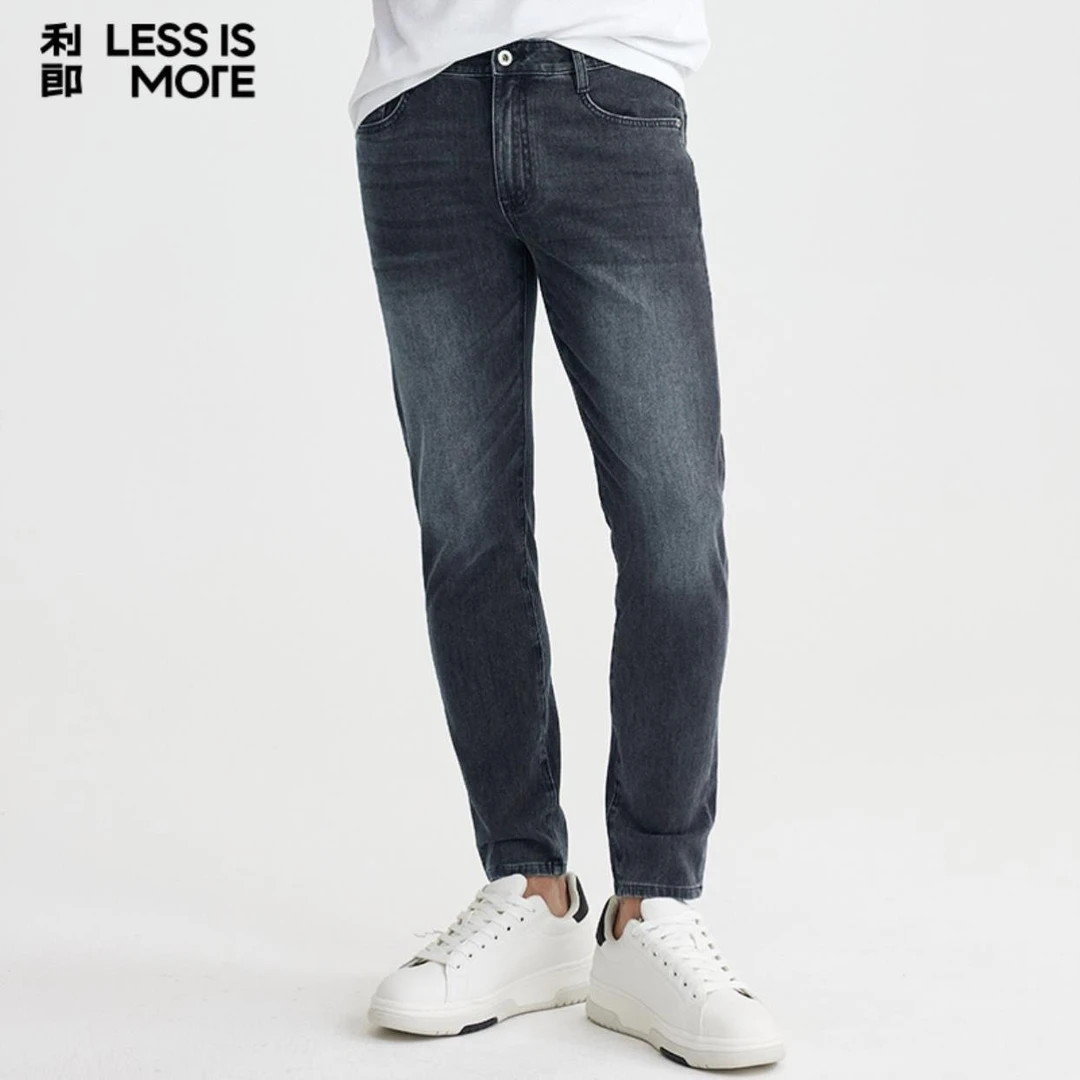【0碳天丝】利郎浅色牛仔蓝男士时尚潮流牛仔裤舒适弹力A4XNZ202