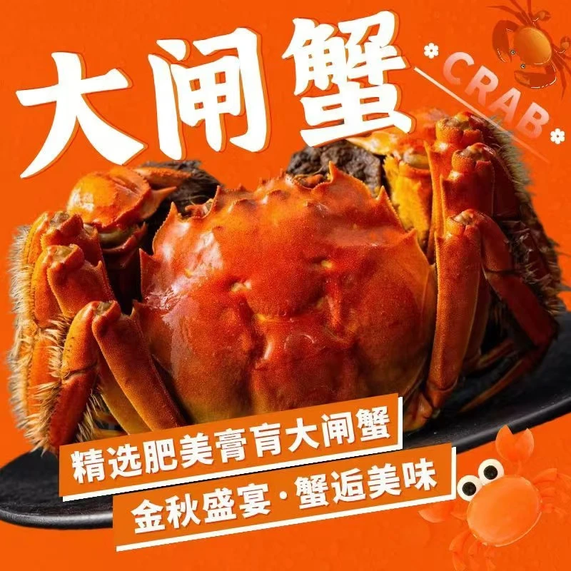 苏州精品大闸蟹公蟹3.5两+母蟹2.5两每只4对8只装，阳澄湖镇产地送