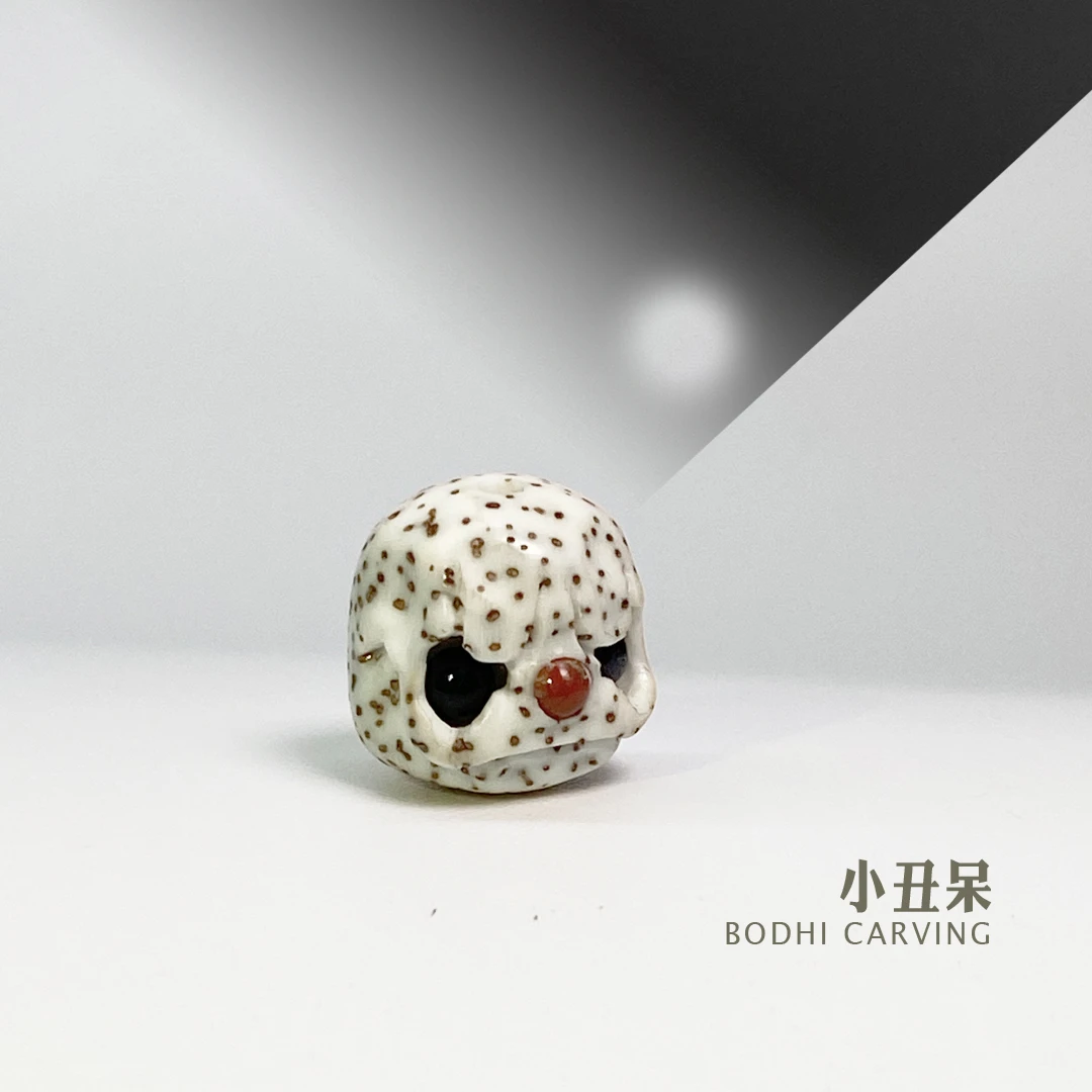【小丑阿呆】星月菩提雕刻星月菩提配饰星月阿呆文玩手串配饰