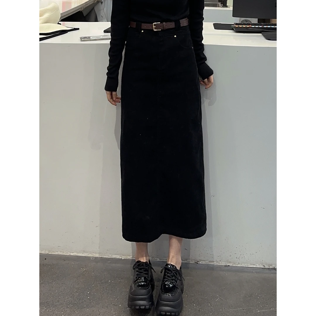 【灯草绒半裙】小允姐姐2023新款设计感百搭气质秋冬新款显瘦半身裙