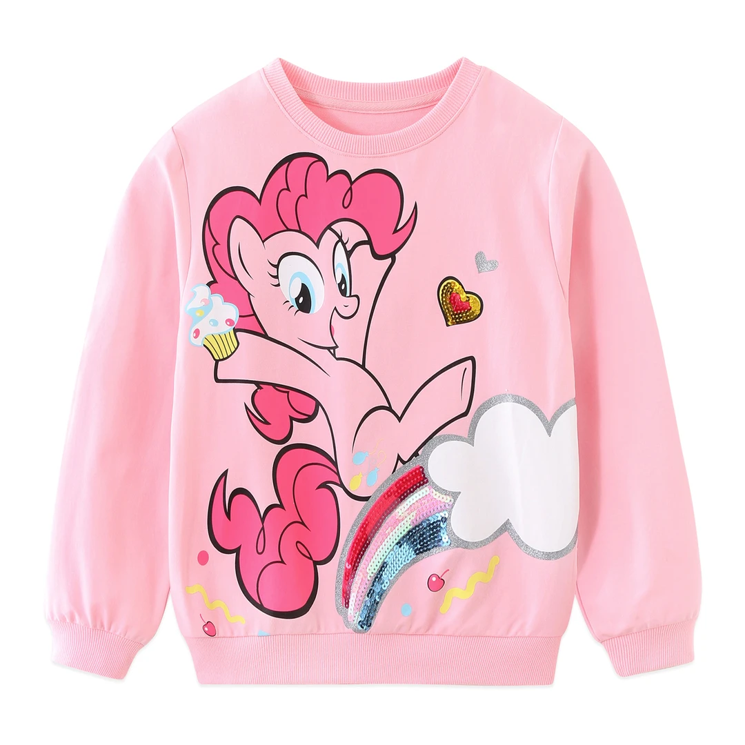 MY LITTLE PONY/小马宝莉韩版洋气时尚卡通纯棉薄款卫衣动漫上衣