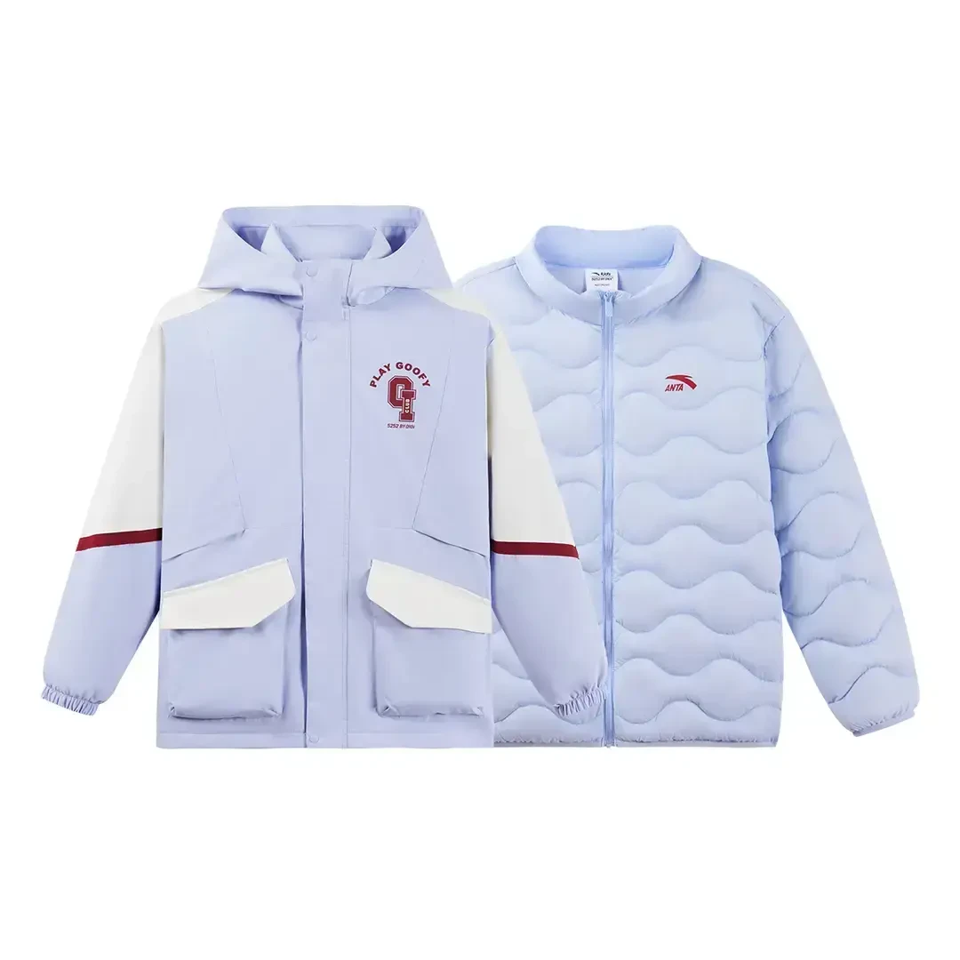 【女童专享价】安踏儿童女大童羽绒服篮球系列保暖两件套362441601