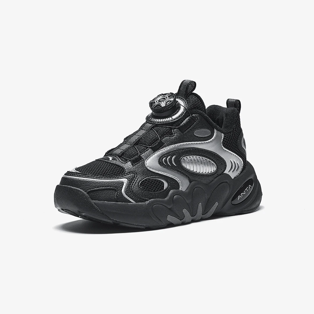 【多肉二棉】安踏儿童大童秋冬旋钮扣网面皮面运动休闲/312446919