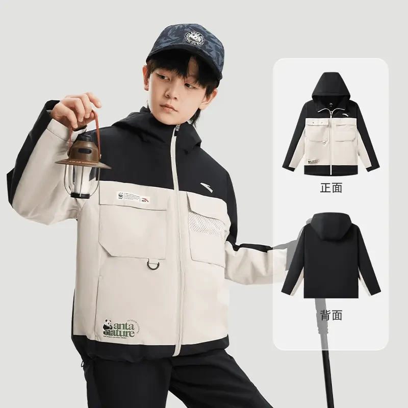 【女童专享价】安踏儿童女大童摇粒绒运动上衣保暖外套352446607N