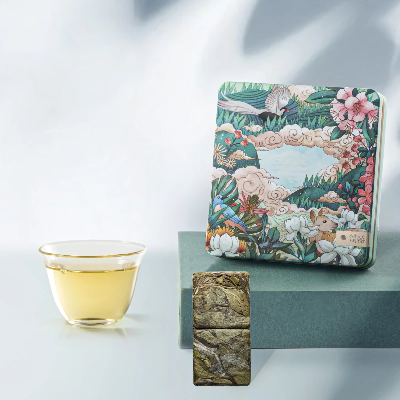 茶礼| 2022年落野寻春36g寿眉白茶饼茶山老树炭焙荒野白茶