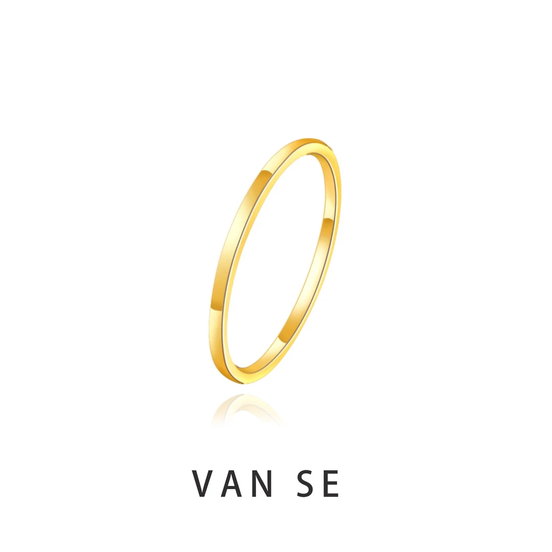 钛钢戒指 凡星【极细素圈】轻奢ins风戒指情侣尾戒简约指环女A0047