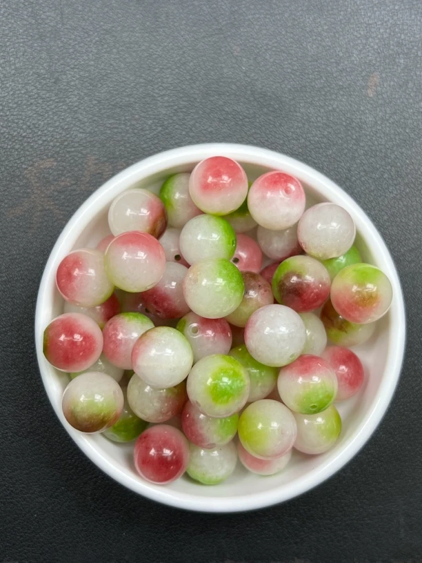 天然珠宝 散珠 盐源水蜜桃Y1381 14mm 5颗（赠弹力绳）