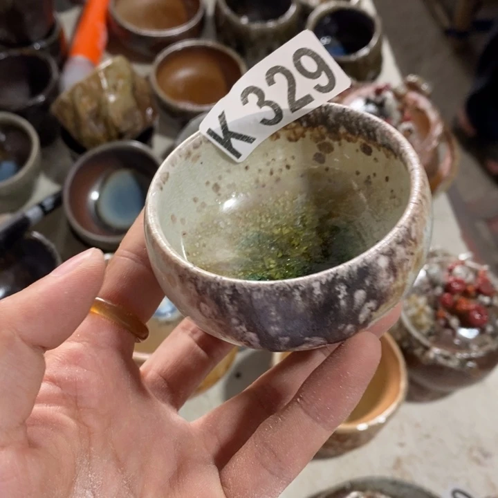 陶园柴烧 开窑大吉329瑕底部打磨