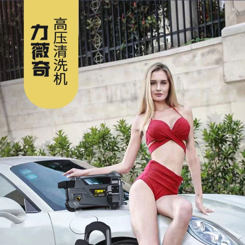 力薇奇洗车机高压水枪大功率220v家用便携洗地刷车强力清洗机水泵