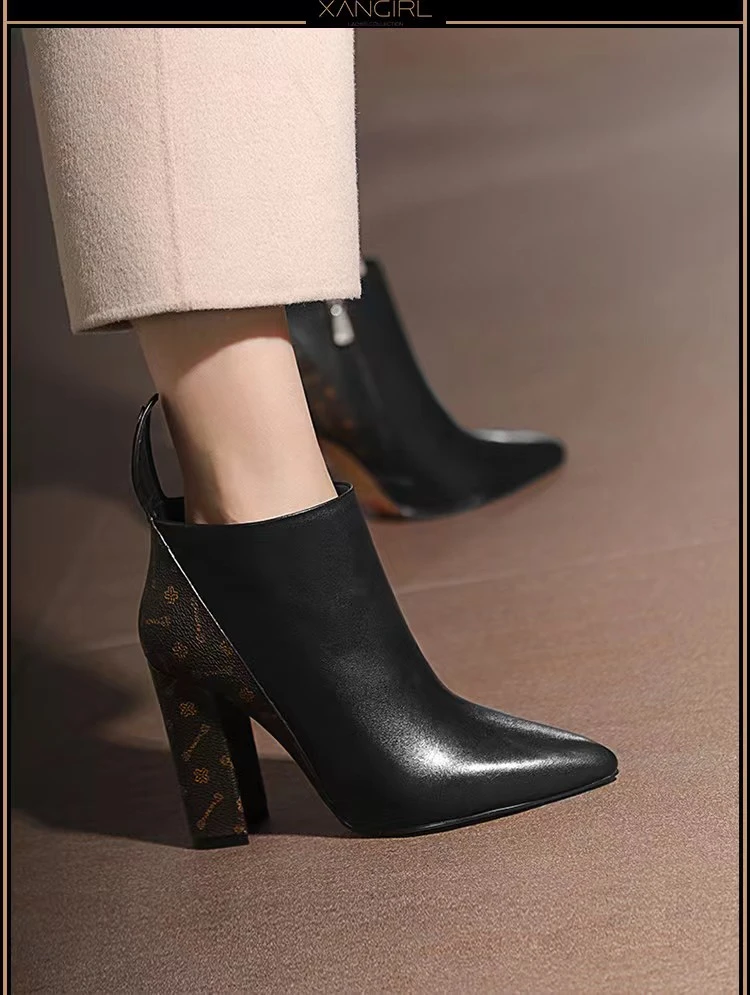 波1-200精品女鞋轻奢时尚休闲百搭女士真皮小众白色轻奢时尚