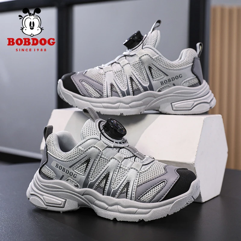 Bobdog/巴布豆T138儿童运动鞋魔术贴春秋潮牌童鞋女童男童休闲软