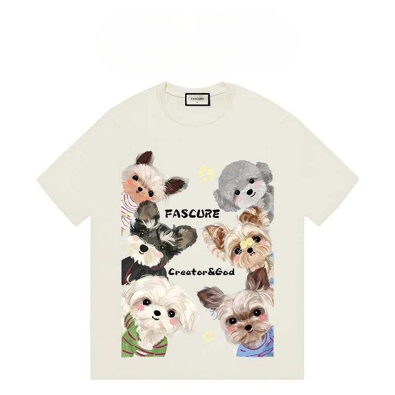 【FASCURE】狗狗大合集 300克纯棉重磅短袖宽松休闲百搭T恤男女同款