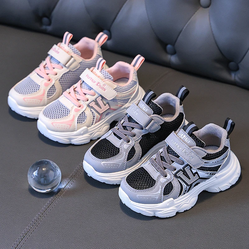 童鞋女童运动鞋2024新款夏款双网鞋透气女孩儿童鞋子软底男童