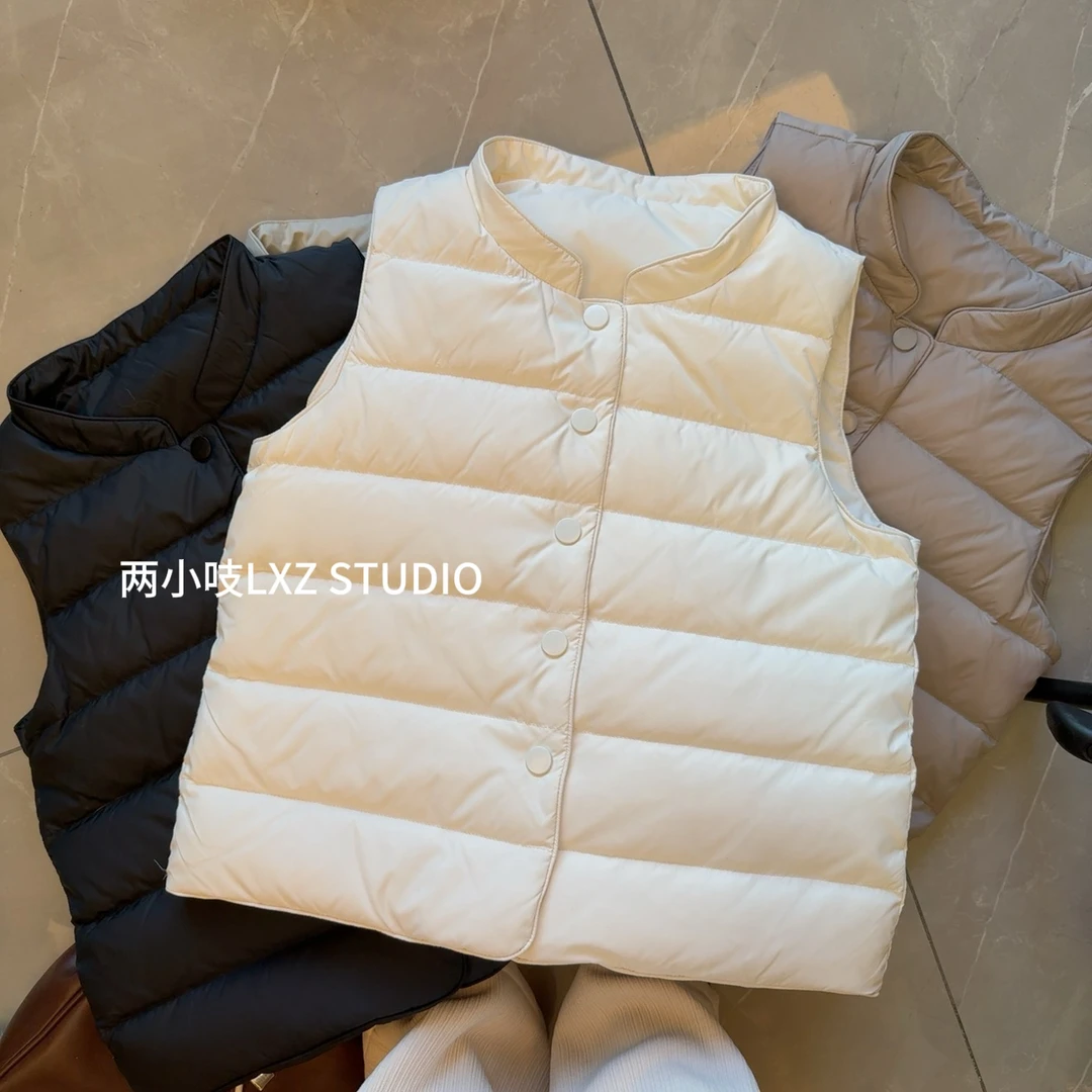 两小吱《羽绒内胆》新国标90白鸭绒轻薄冬季新款保暖马甲
