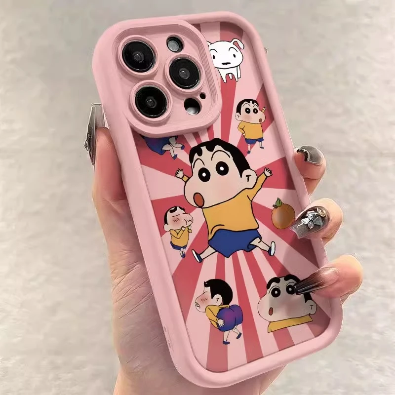 可爱跳跃小新iphone14苹果15手机壳13promax高级感11创意12涂鸦xr