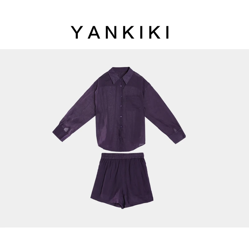 紫薯色苎麻套装  YANKIKI 2024春季款NEW