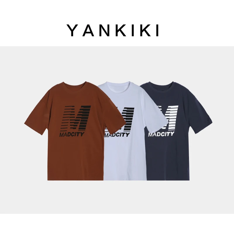 M字母短袖tee YANKIKI 2024春款NEW