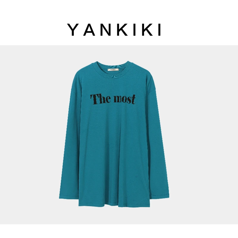 湖蓝字母tee Yankiki（心心家） 2023秋季 7093