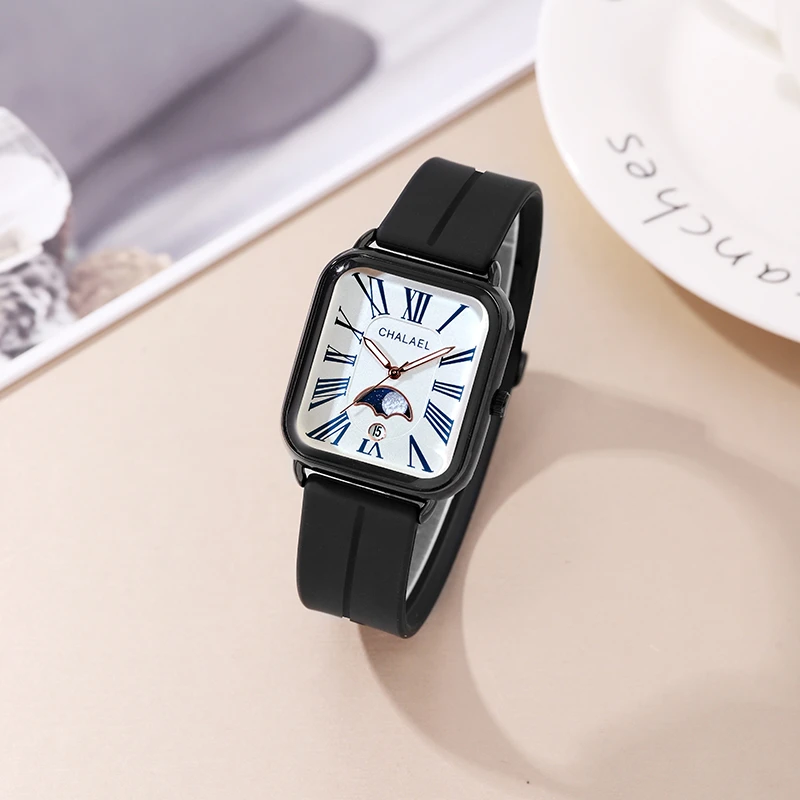 107星月系列硅胶表带运动手表时尚百搭男女同款手表