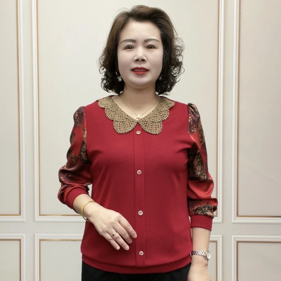 2023秋季时尚新款洋气中老年宽松气质显瘦减龄休闲百搭长袖妈妈装
