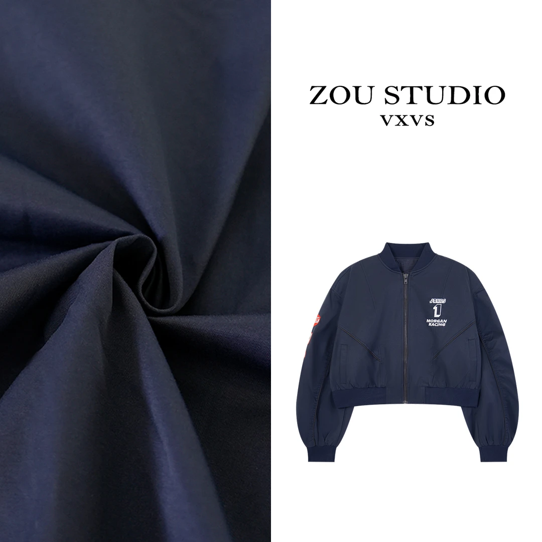 ZOU STUDIO 【VXVS】1号棒球服 春款宽松百搭单拉链棒球外套 6620