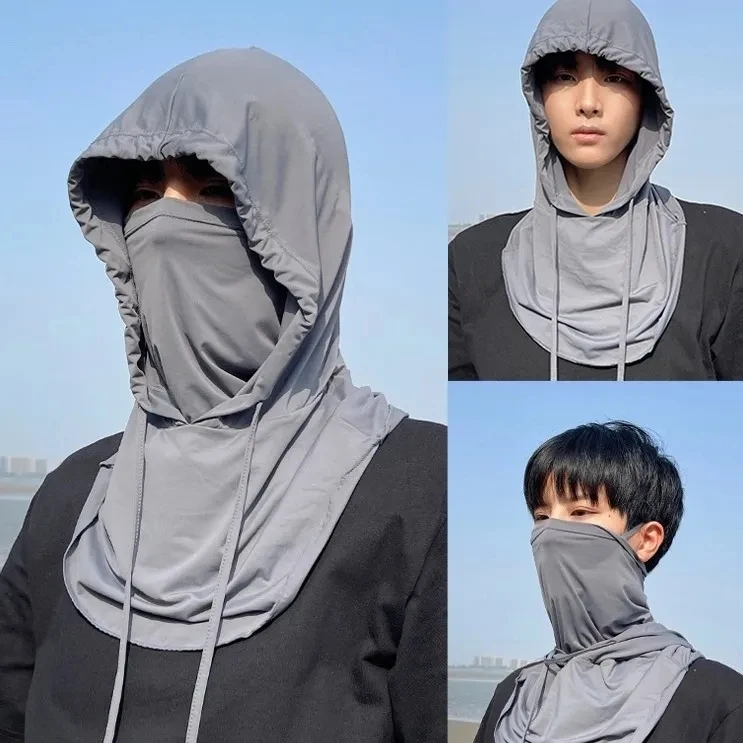 遮全脸防晒面罩护脸脸罩防紫外线骑行冰丝面纱男女夏天护颈围脖潮