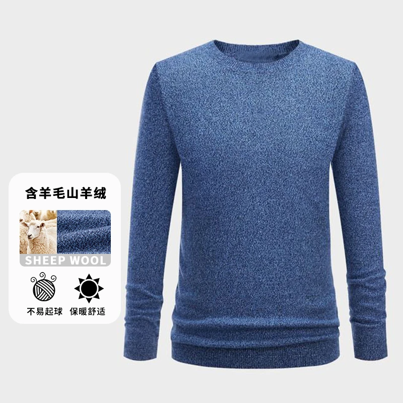 新款男士时尚经典圆领长袖针织衫D1S38700