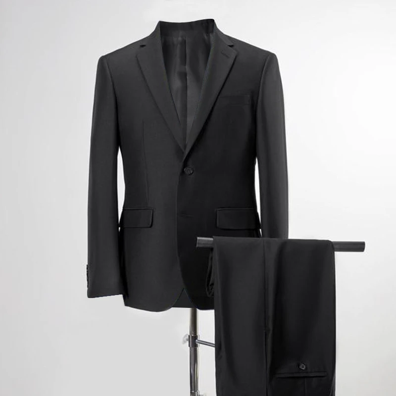 【主持人】新款男士时尚典雅平驳领仿毛套西D1X01300