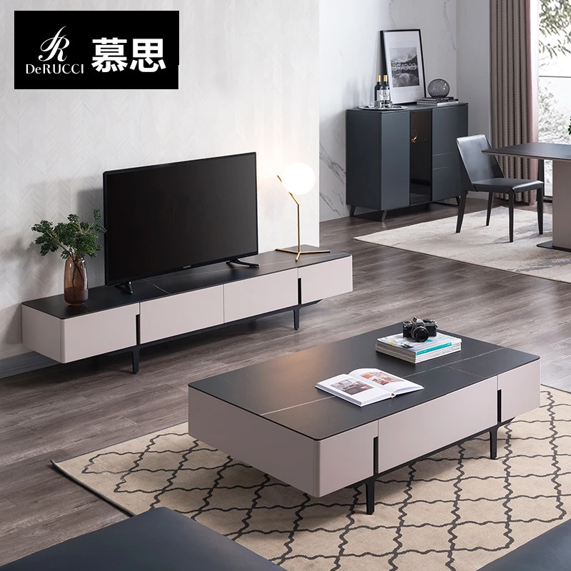 DE RUCCI/慕思艾慕岩板茶几轻奢现代简约家用小户型客厅茶几002