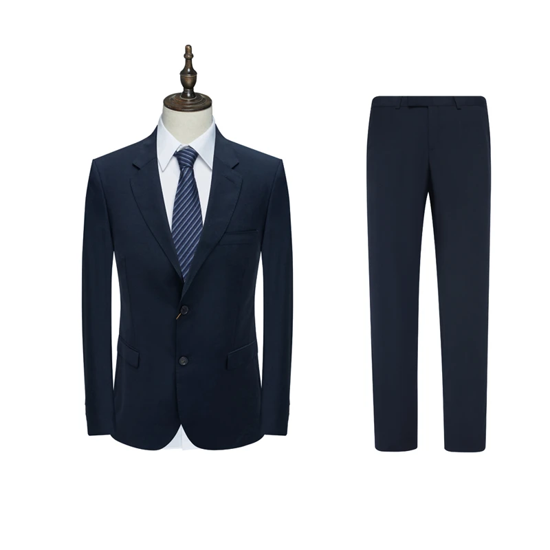 H990【高支套装】男式春秋款西服120‘S两粒扣后中开衩商务休闲套装