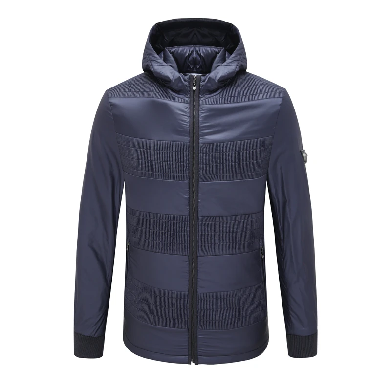 CA876 机场货 卡春秋男式棉衣 连帽休闲外套 深兰