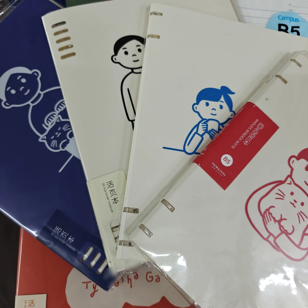 猫系B5活页本8孔猫与少年4孔猫与少女活页本