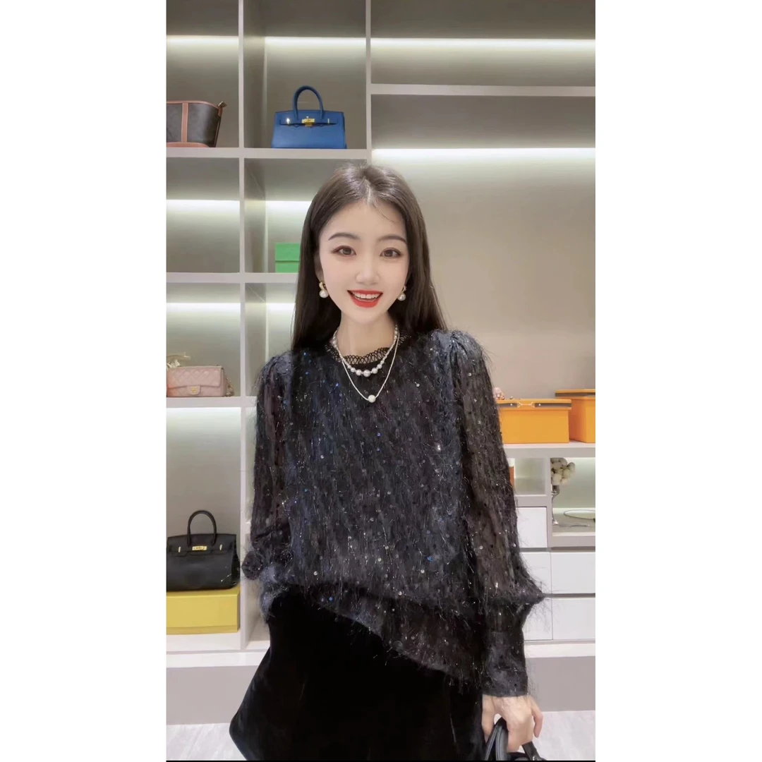 《CHUN》珠片羽毛上衣