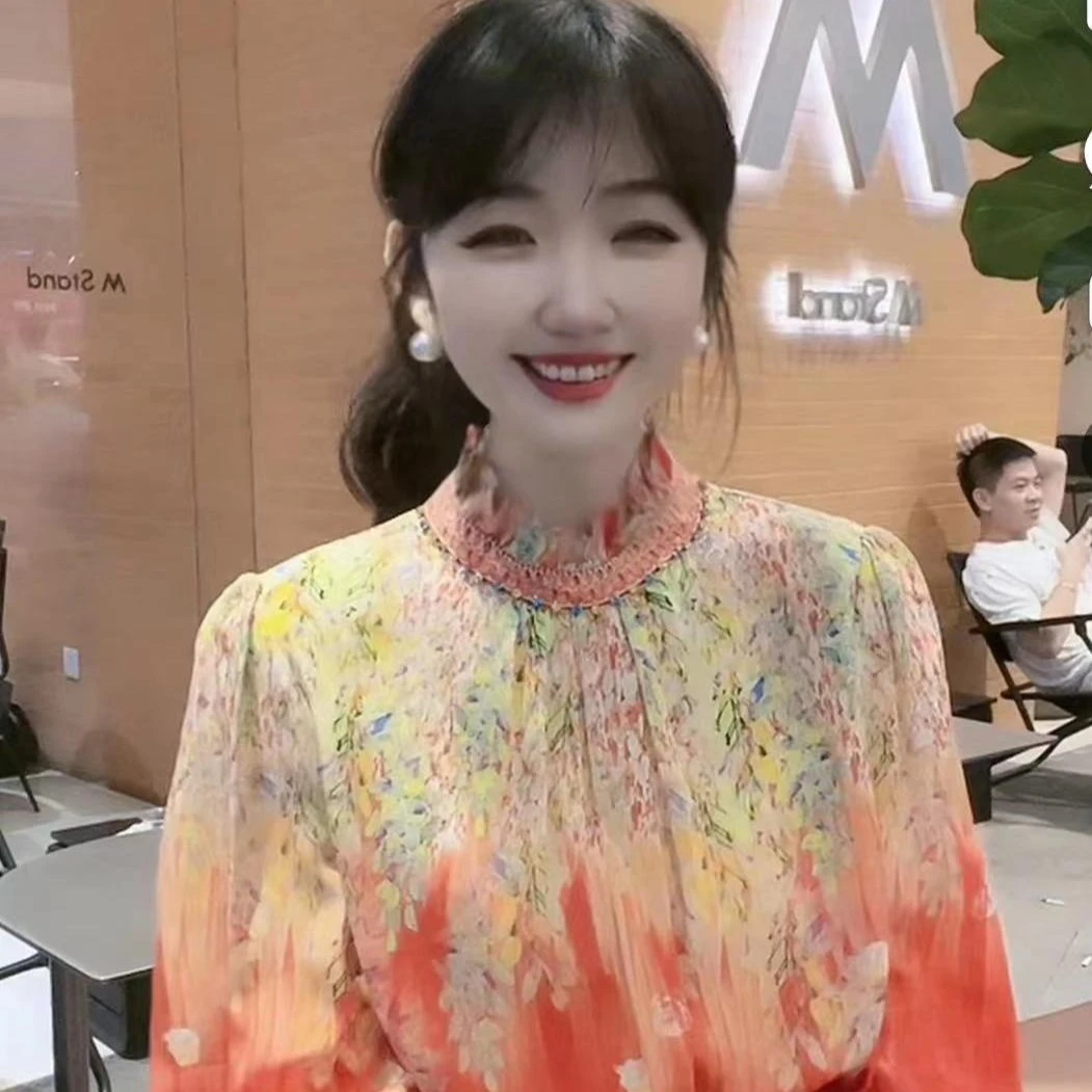 《CHUN》璀璨烟火真丝上衣