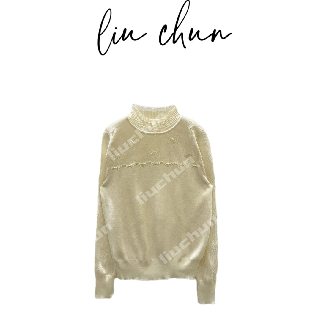 《CHUN》珍珠蝴蝶针织上衣