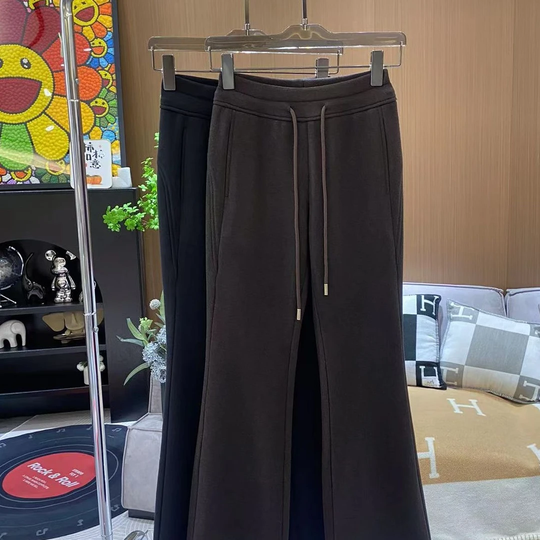 《CHUN》抽绳纯色喇叭裤