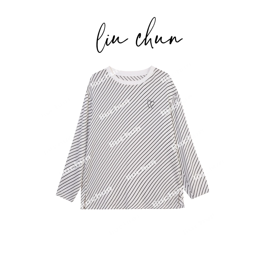 《CHUN》斜纹爱心桑蚕丝上衣