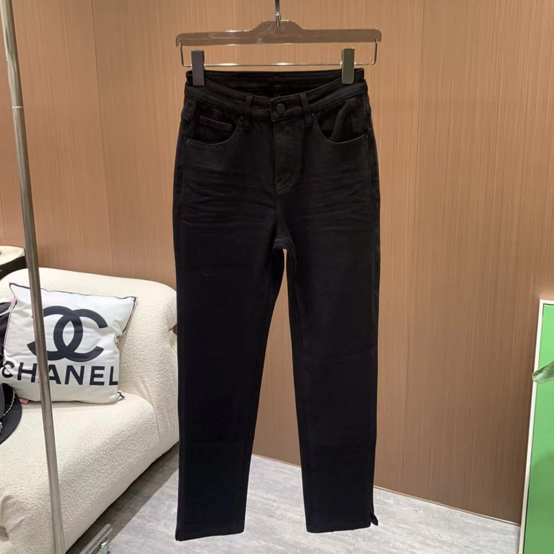 《CHUN》压皱净色牛仔裤