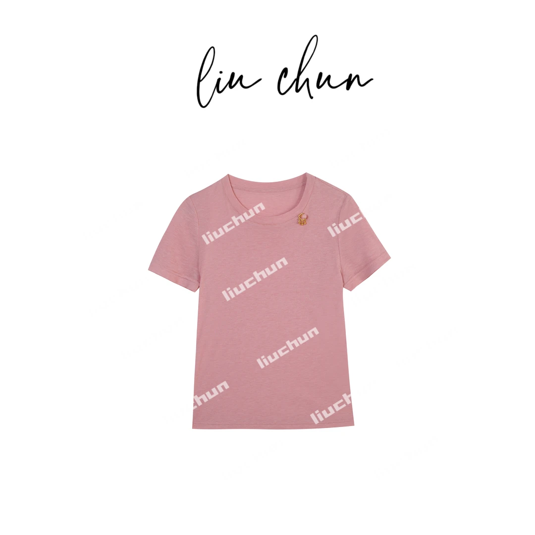 《CHUN》纯色金属扣婴儿T